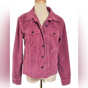 L.L. Bean Muted Rose Pink Corduroy Velour Jacket